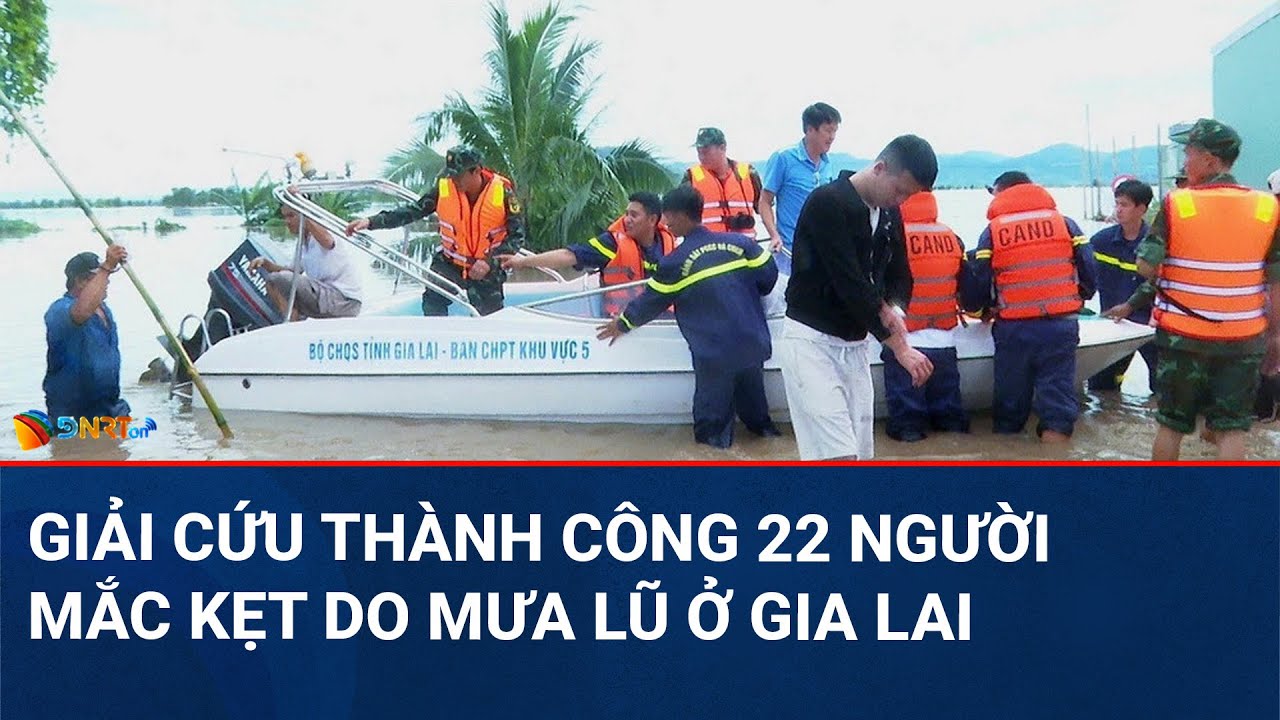 THỜI SỰ TRƯA | Gia Lai: Giải cứu thành công 22 người dân bị cô lập do lũ lớn