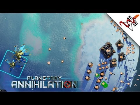 Planetary Annihilation - 7 Players | FFA | Planet Colonization | Nukes | Death From Above [1080p/HD]