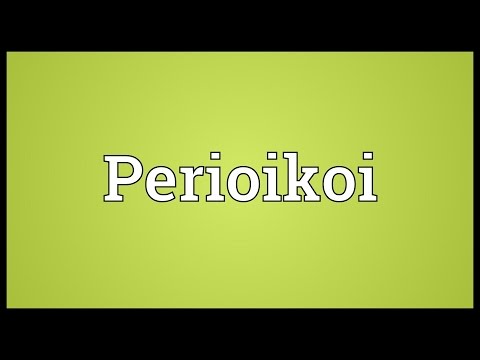 Perioikoi Meaning
