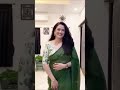 Girija Oak Wearing This Green Textured Silk Saree With Sequins Sareefashion Trendingshorts