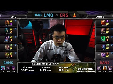 LMQ vs Curse | S4 NA LCS Summer split 2014 SuperWeek 7 Day 2 | LMQ vs CRS W7D2 G3 Full game HD