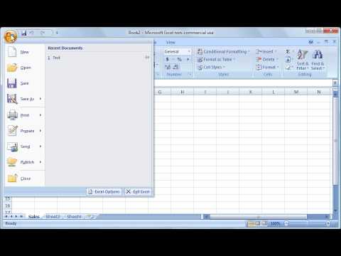 Excel 2007 Tutorial 1: Intro