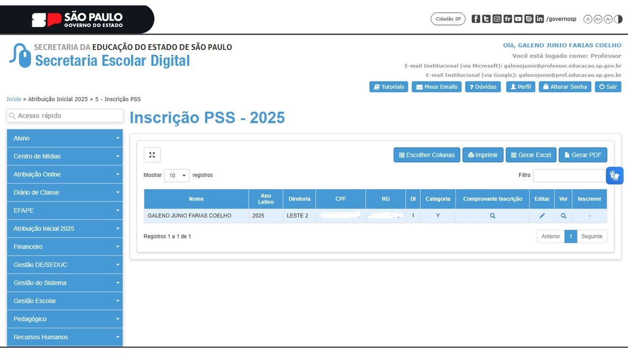 COMO FAZER INSCRIÇÃO NA SED NO PROCESSO SELETIVO SIMPLIFICADO 2025 -  VUNESP OU FGV.