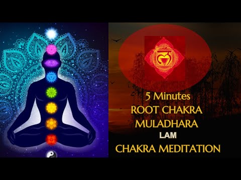 LAM chanting| Root chakra| 5 mins seed mantra chakra meditation for physical and emotional stability