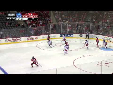9.16.13 - New Jersey Devils Vs. New York Rangers Preseason- 2 Gelinas Goal