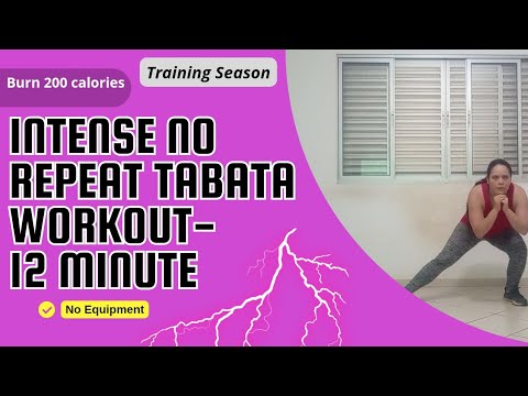 Intense No Repeat 12 minute-  TABATA Mix- No equipment workout