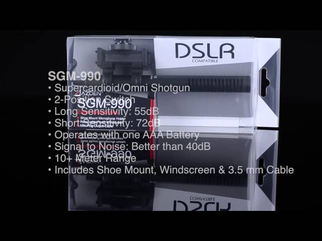 Video Teaser für Azden DSLR SGM-990 and SMX-10 Microphones