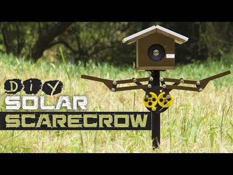 Making a DIY Solar Scarecrow For Farm Protection | Bird and Animal Repeller