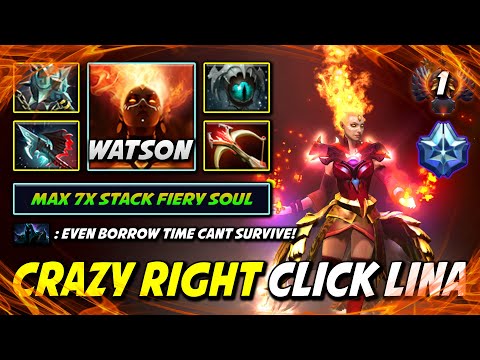 CRAZY RIGHT CLICK CARRY By Watson Lina Non-stop Max 7Stacks Fiery Soul Even Abaddon Can't Survive
