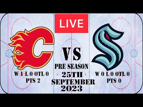 NHL LIVE Seattle Kraken vs Calgary Flames 25th September 2023 Full Game Reaction + WWE RAW