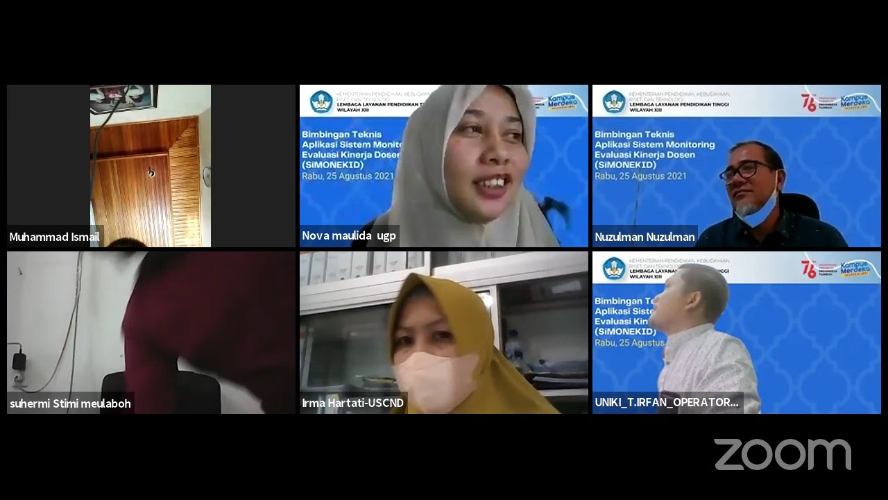 Bimbingan Teknis Aplikasi Sistem Monitoring Evaluasi Kinerja Dosen (SiMONEKID) Tahun 2021