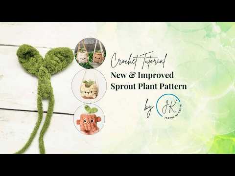New & Improved Sprout Plant Pattern #crochet #crochetplants #crochetlove #diy