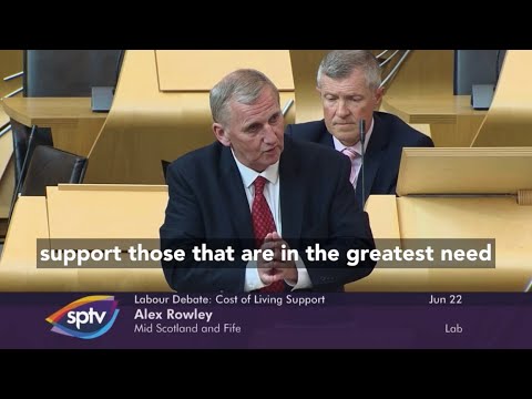 Cost of Living Support Debate: Scottish Parliament - 22nd June 2022