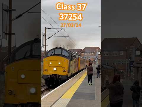 Class 37 top hell fire driver giving full clag and great tones #class37 #trainspotting #trains