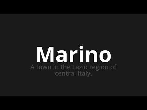 How to pronounce Marino