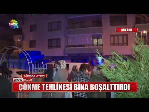 Çökme tehlikesi bina boşalttırdı