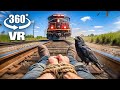 360 VR YOU RE Tied To The Tracks A Train Is Coming
