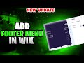 How To Add Footer Menu In Wix Quick Easy