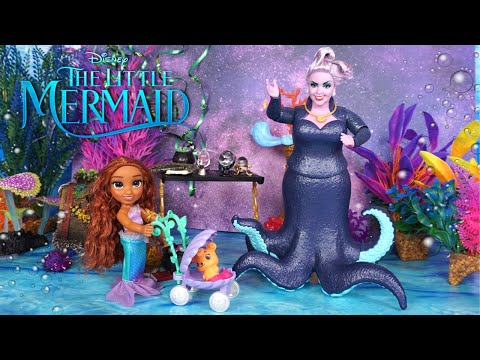 Ursula Babysits Toddler Ariel Doll with DIY Mermaid Crafts