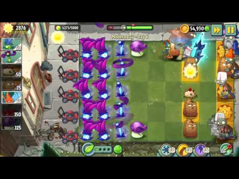 Plants vs Zombies 2 | Modern Day | Day 6 | Moonflower new Costume Demo Gameplay