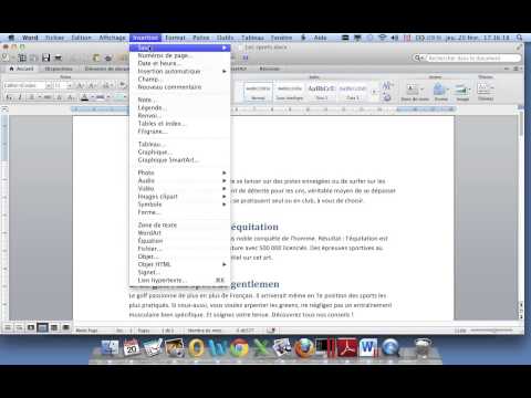comment construire un sommaire dans word