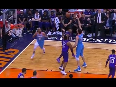 Boban Marjanovic Using His Height for Nice Baseline Assist vs Suns