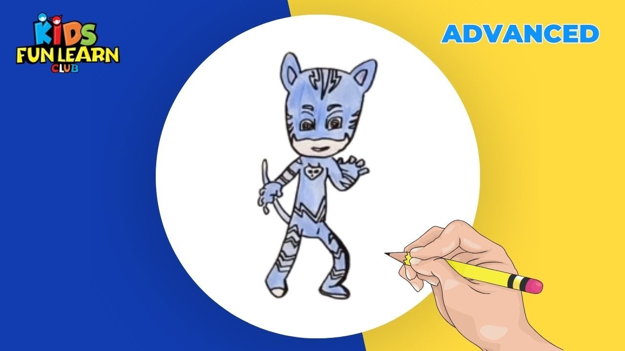 How to draw pj masks catboy