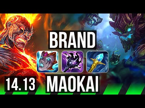 BRAND vs MAOKAI (JGL) | 72% winrate, 6/2/13 | EUW Grandmaster | 14.13