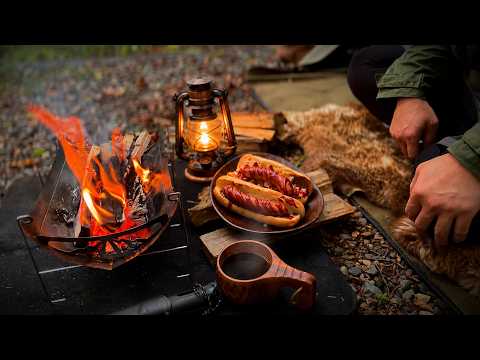 キャンプASMR ｜何もしないという贅沢 焚き火と雨音、余白を楽しむ時間 ソロキャンプ