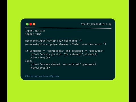 Python Getpass Verify User Credentials