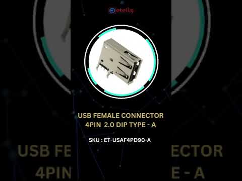 USB Female Connector 4Pin 2.0 DIP Type-A