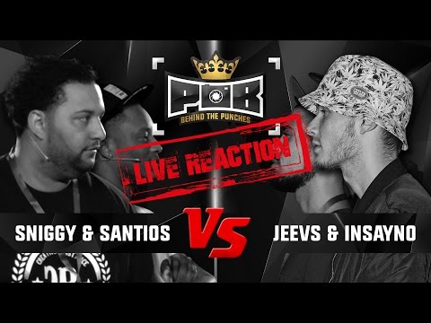 Sniggy & Santios vs Jeevz & Insayno - LIVE REACTION Punchoutbattles Live