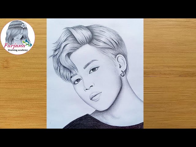 Pencil portrait drawing tutorial by Farjana Drawing Academy