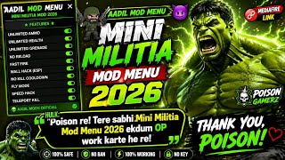 MINI Militia Ultra Mod Menu 2026 | Aadil Mod Menu | Mini Miltia Hack MOD Apk. 2026 - Prime Poison 