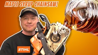 Drilling Maple Trees With Homemade CHAINSAW DRILL ON STEROIDS!