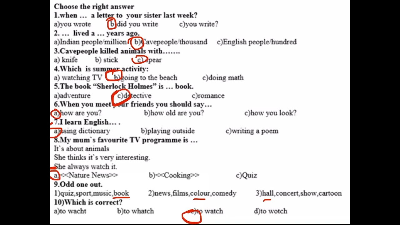 6-ci sinif İngilis Dili BSQ 1 Cavabları ile birlikte