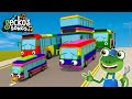 Rainbow Buses Everywhere Nursery Rhyme Kids Songs Gecko S Garage Bus Songs 123 S Colors