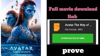 Avatar 2 movie download link