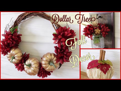 Dollar Tree DIY Fall Decor | Easy Fall Decor Ideas Video