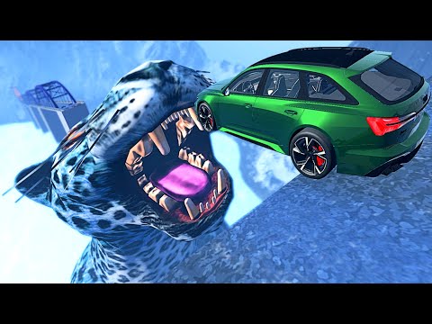 Open Bridge Crashes over Snow Leopard - BeamNG.drive