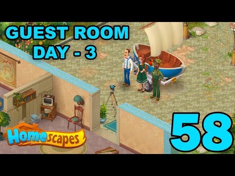 HOMESCAPES STORY WALKTHROUGH - GUEST ROOM - DAY 3 - GAMEPLAY - #58
