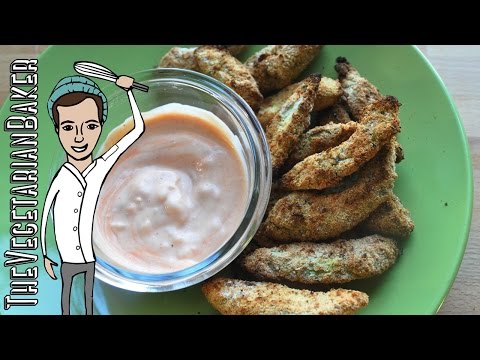 How To Make Baked Avocado Fries with a Spicy Aioli | The Vegetarian Baker