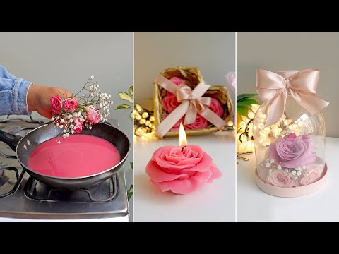 9 Magníficas Ideas con VELAS y FLORES para Regalar a  MAMÁ -9Manualidades para el Día de la Madre