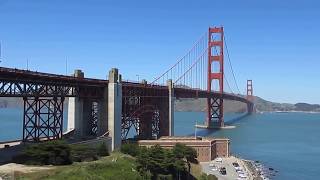 preview picture of video 'Golden Gate Bridge South Vista Point Presidio San Francisco California'