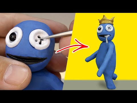 I Made BLUE from Rainbow Friends with Clay