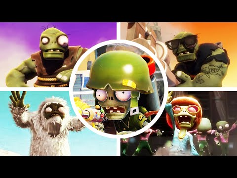 Plants vs. Zombies: Garden Warfare 1 - All Bosses [HD]