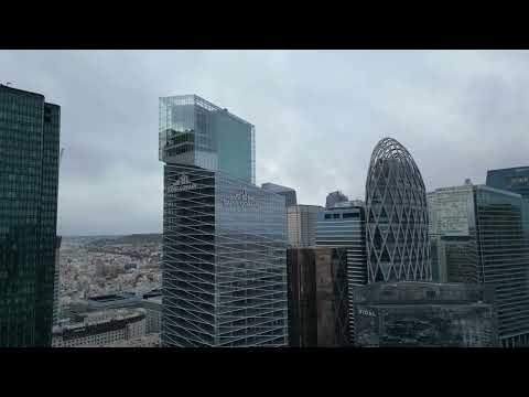 La Défense, Paris, France, Post Malone - Circles (PADOX & PACS) DRONE, 4K