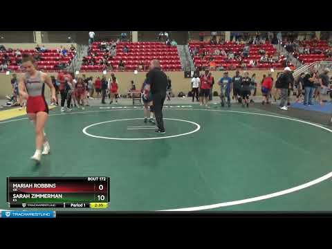 112 Lbs Cons. Round 3 - Mariah Robbins, OK Vs Sarah Zimmerman, KS D3b1