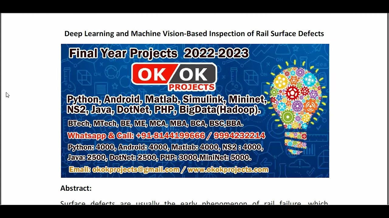 Deep Learning and Machine Vision Based Inspection of Rail Surface Defects