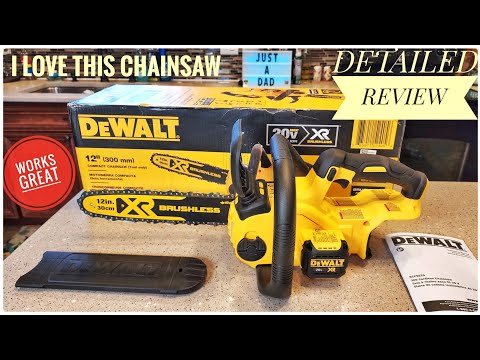 REVIEW of DEWALT 20V MAX XR Chainsaw 12-Inch I LOVE THIS CHAINSAW! UNBOXING & SETUP